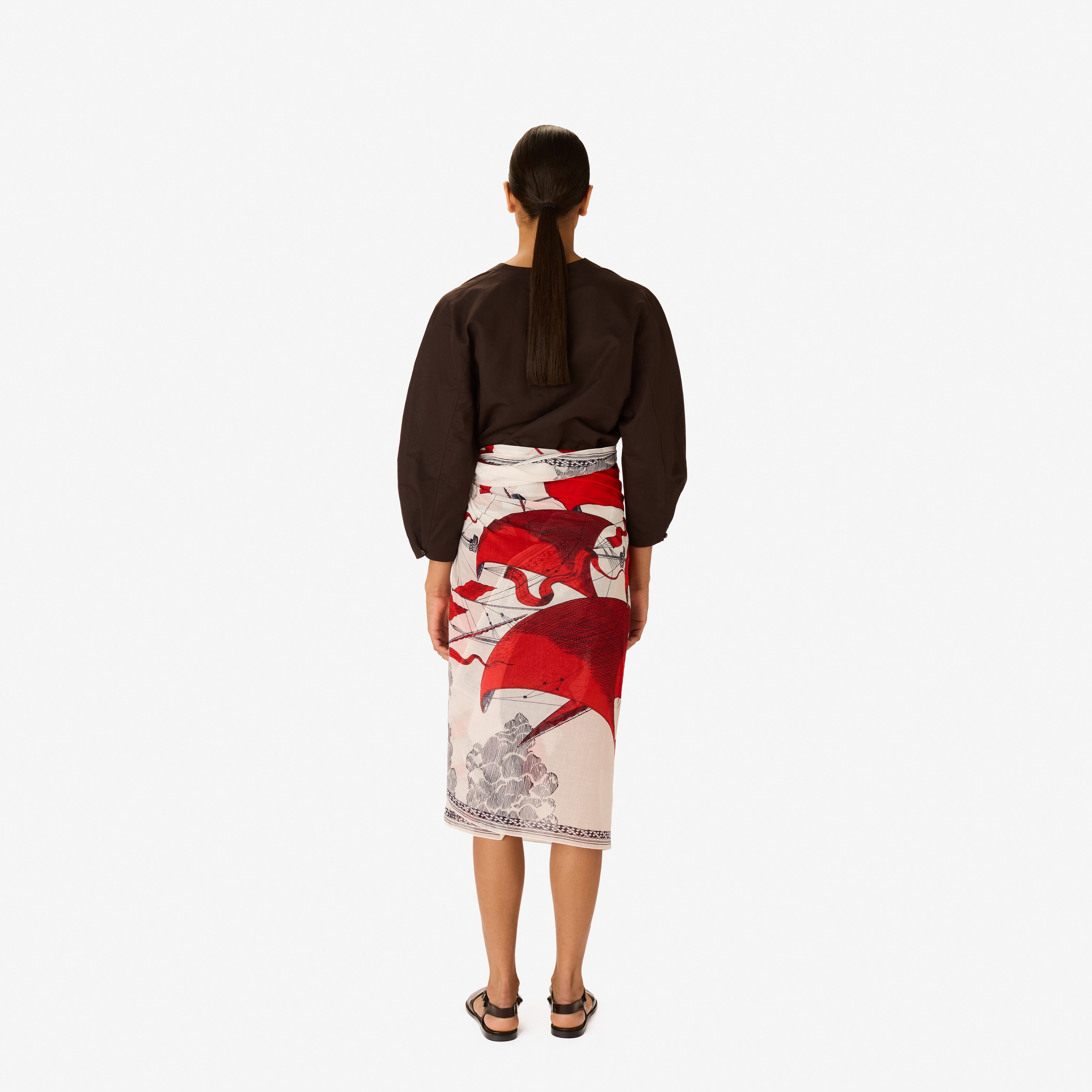 Scarf 100 - Des Rives et des Reves - Red