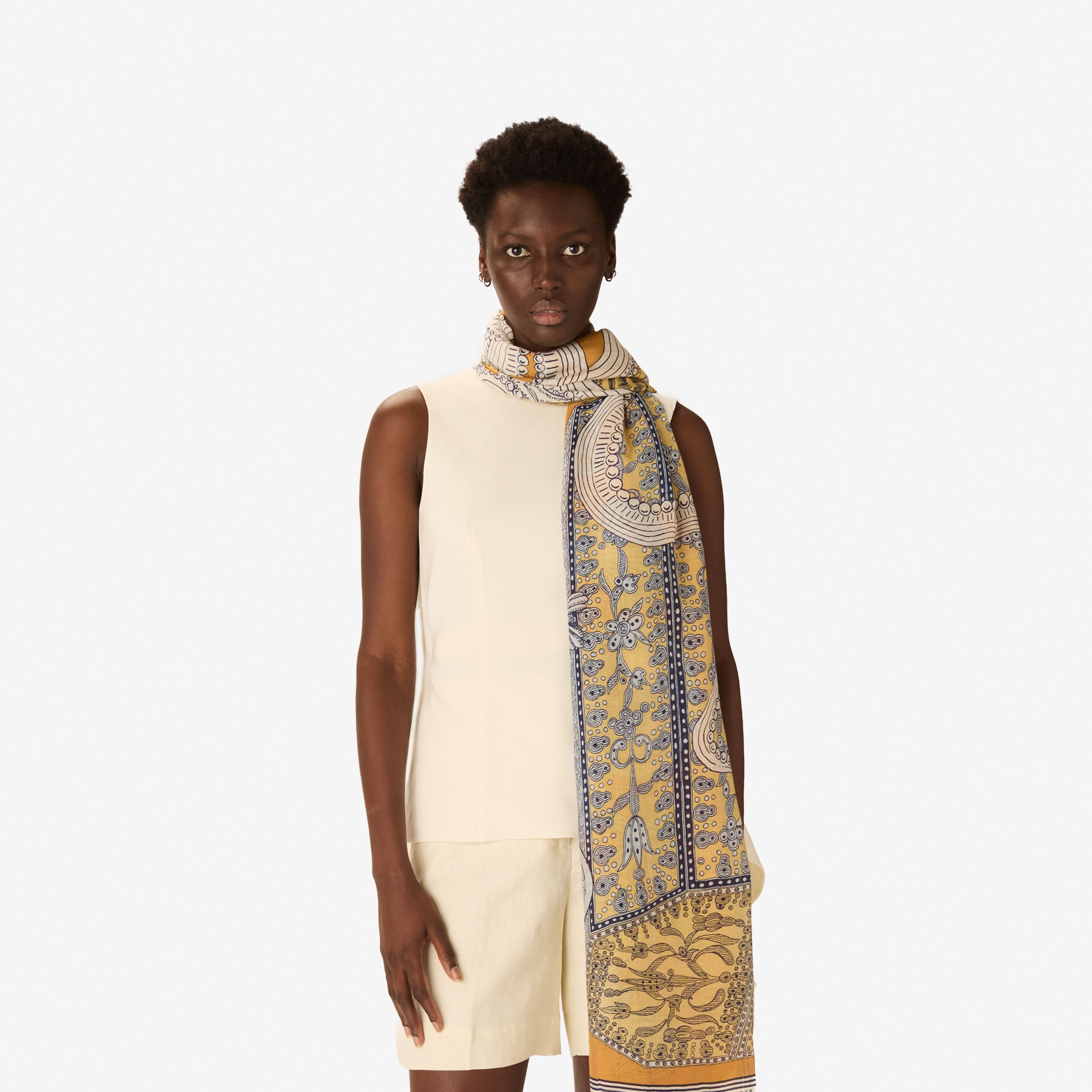 Scarf 100 - Octopus - Golden Brown