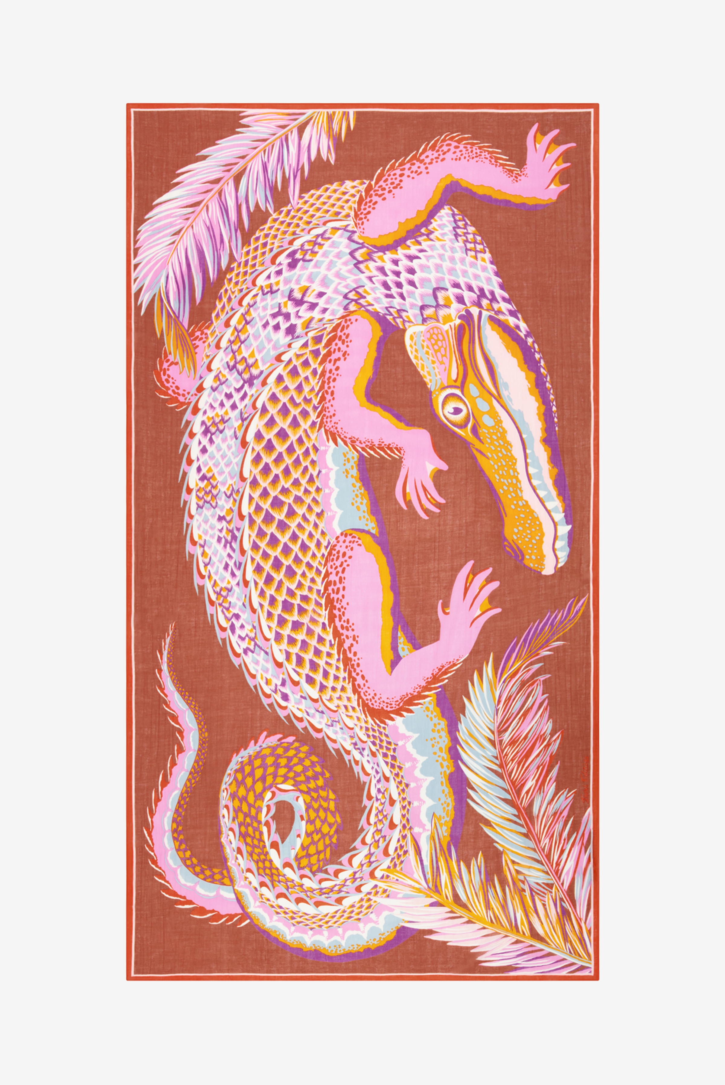 Scarf 100 - Croco - Caramel