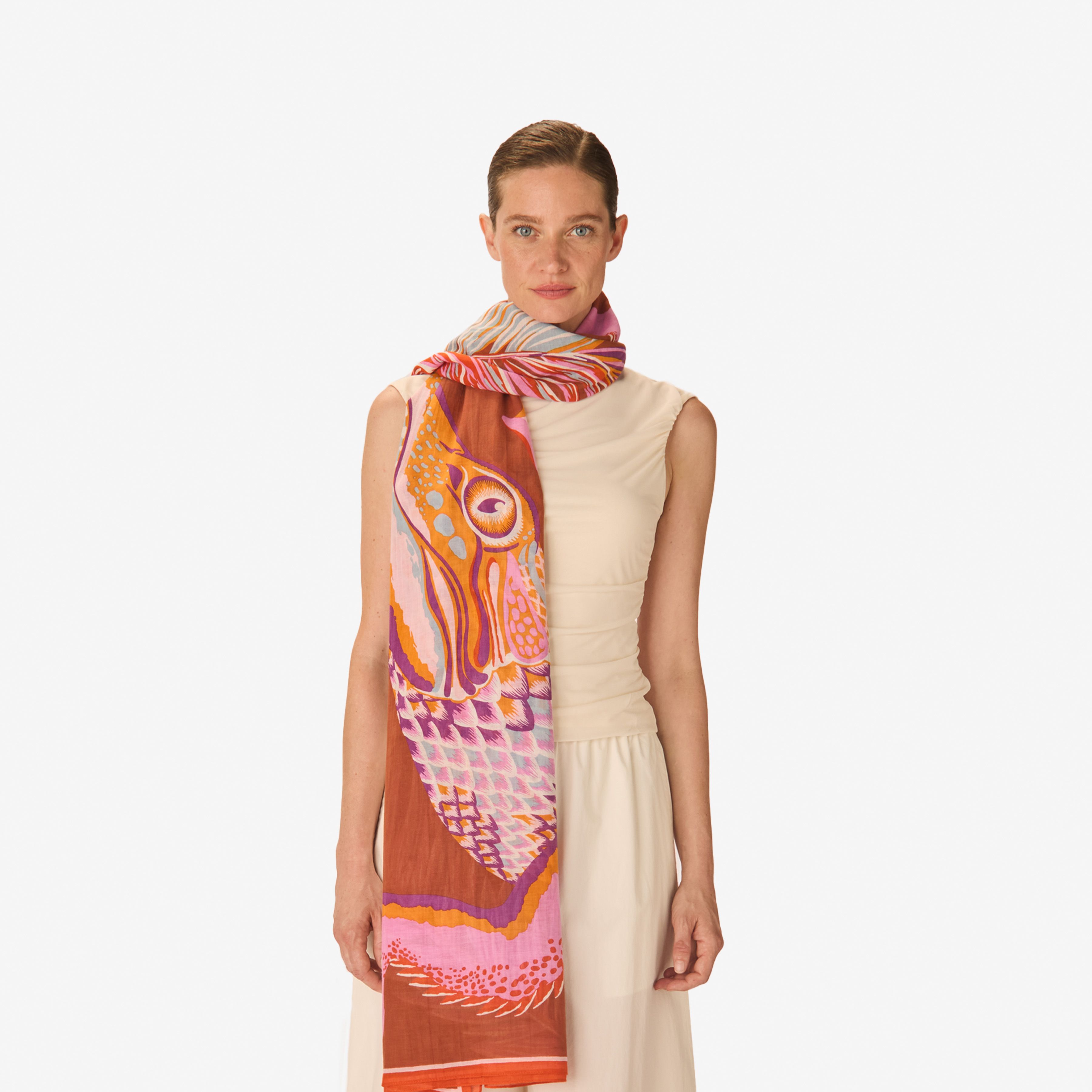Scarf 100 - Croco - Caramel