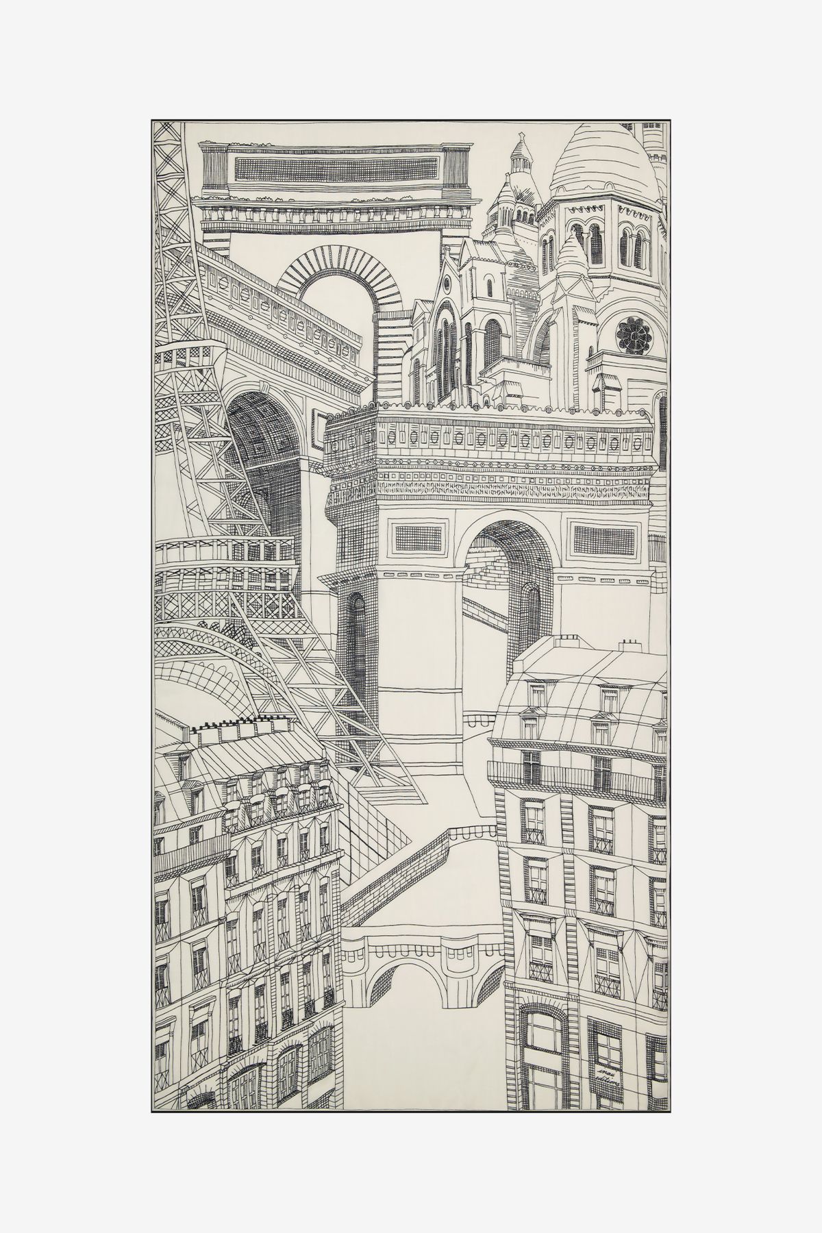 Scarf 100 - Paris - White