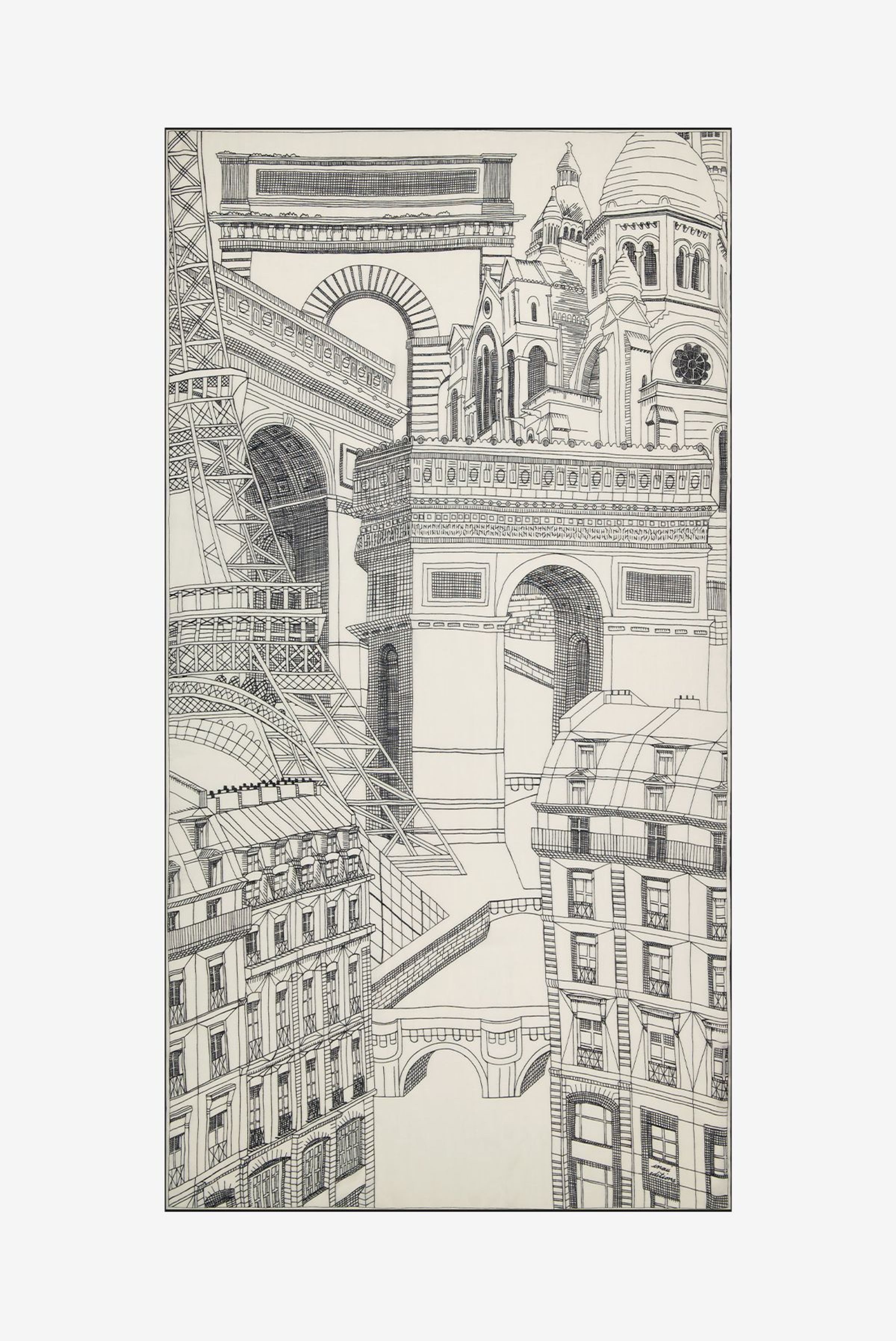 Scarf 100 - Paris - White