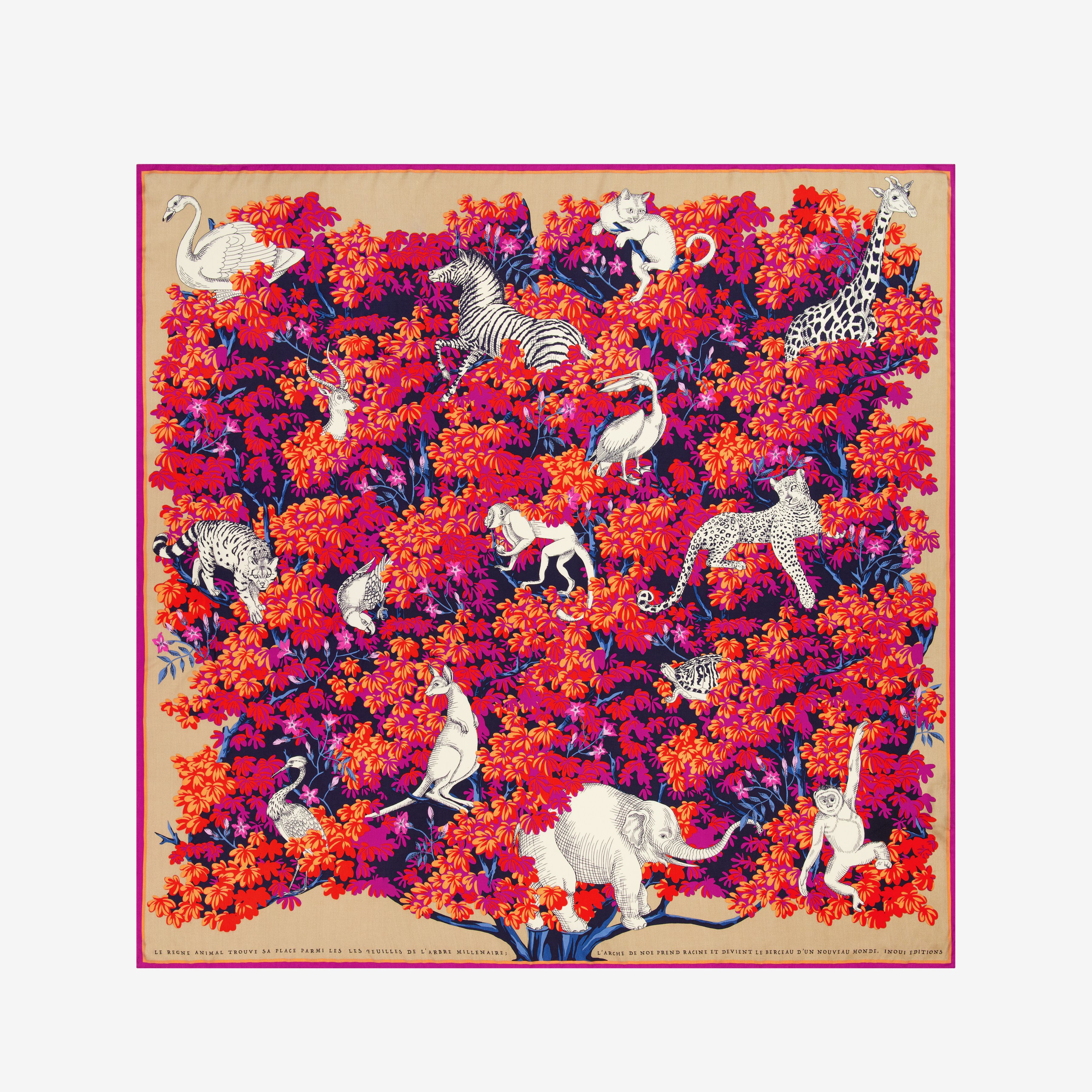Square 130 - Bestiaire - Fuchsia
