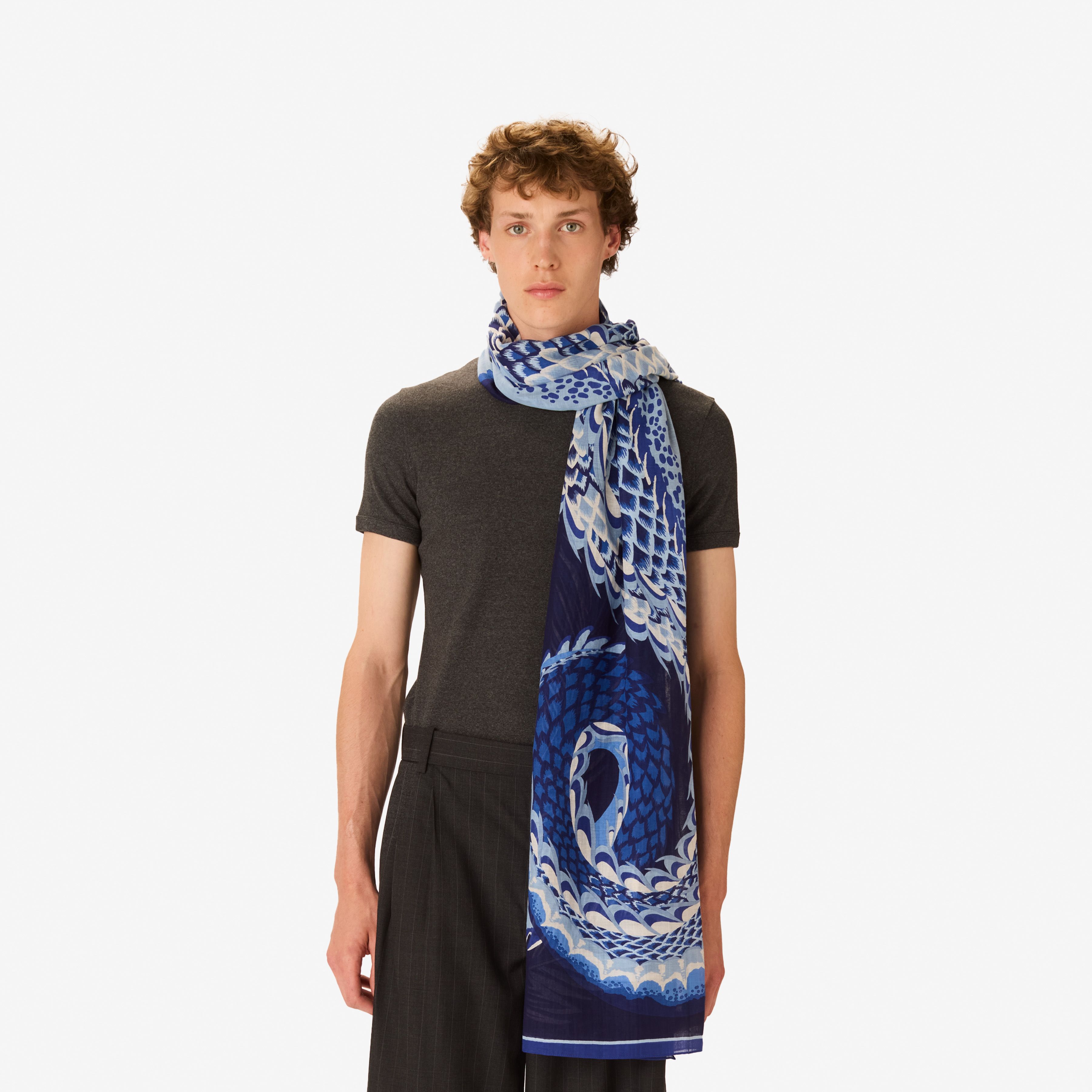 Scarf 100 - Croco - Navy