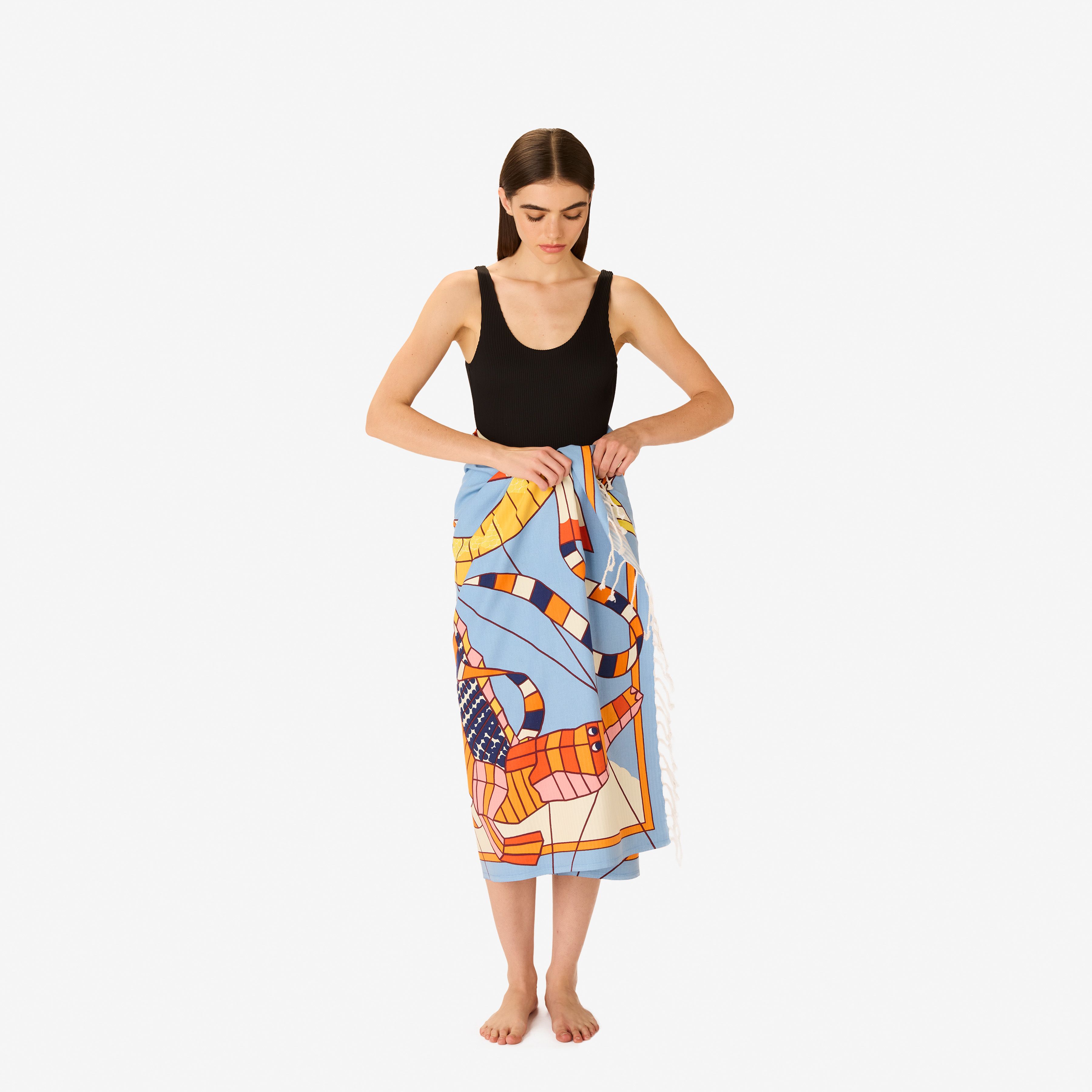 Fouta Towel 100 - Cerfs Volants - Orange
