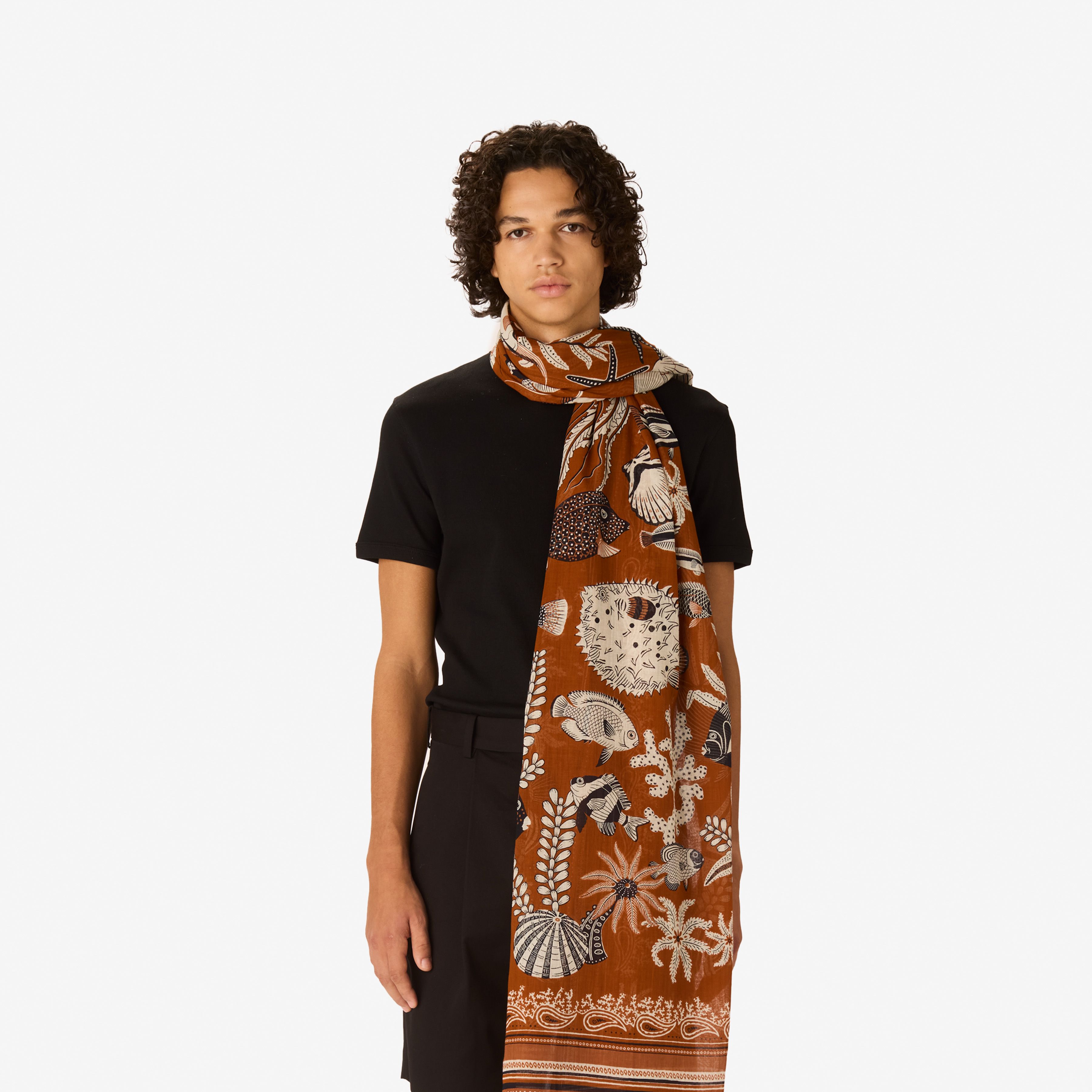 Scarf 100 - Neptune - Golden Brown