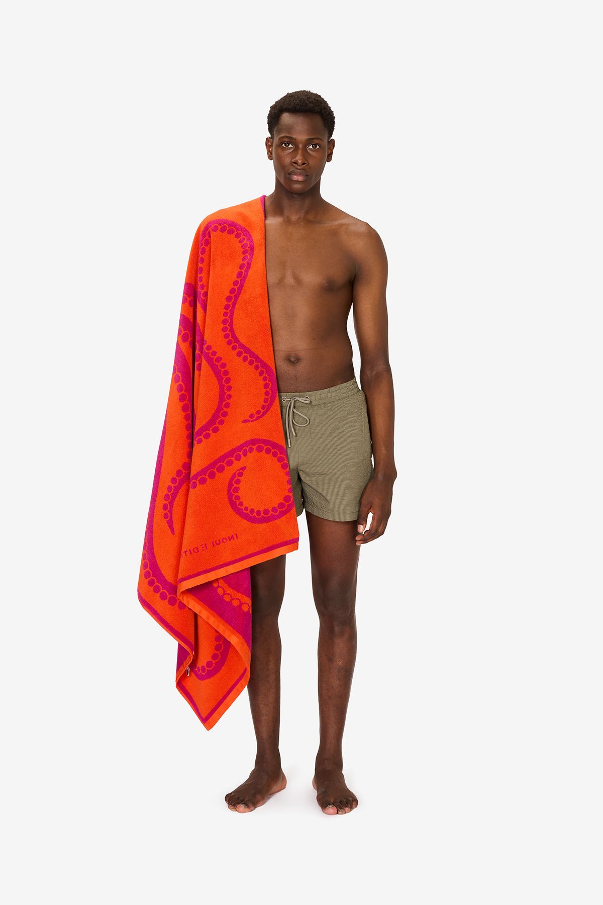 Beach Towel 100 - Octopus - Fuchsia