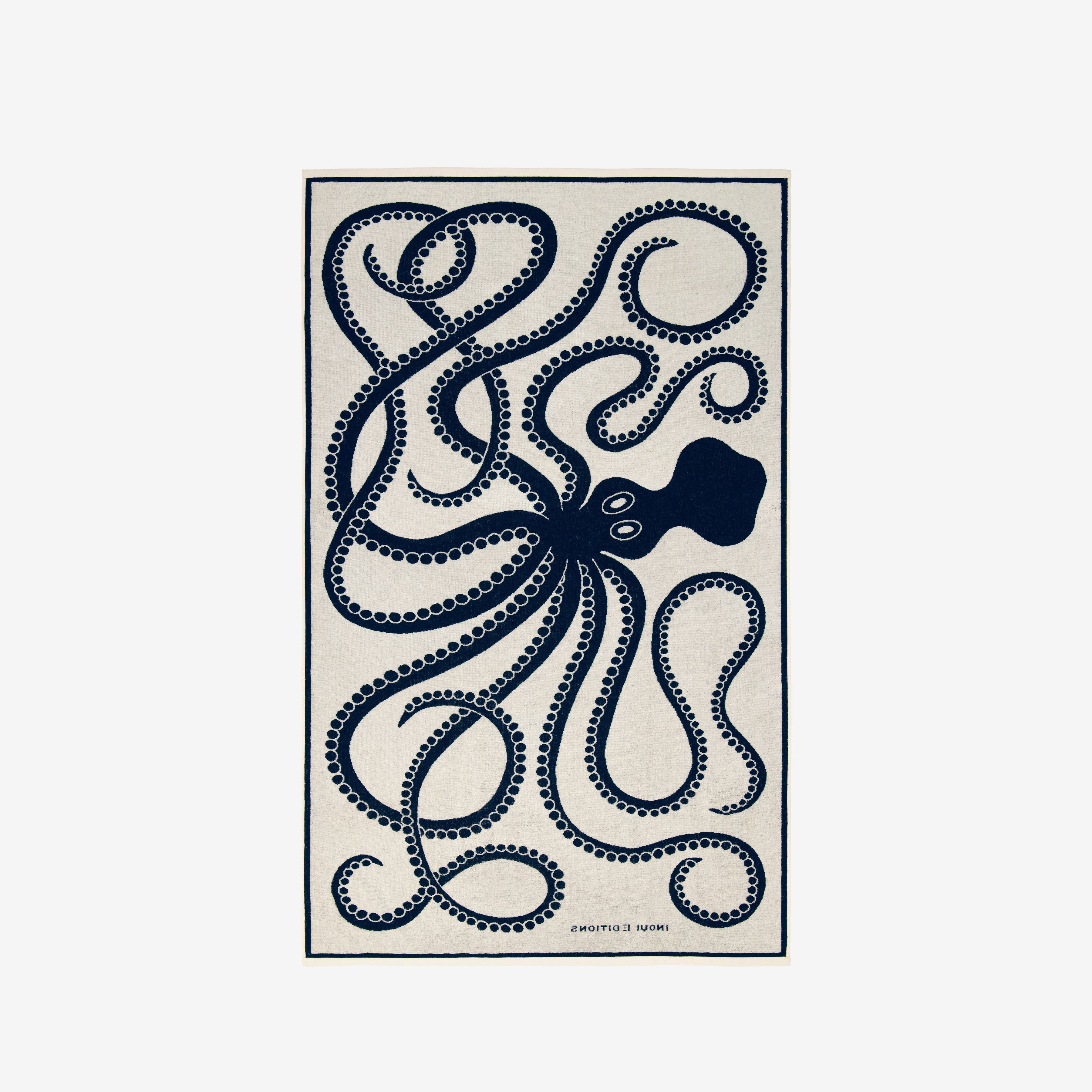 Beach Towel 100 - Octopus - Bleu
