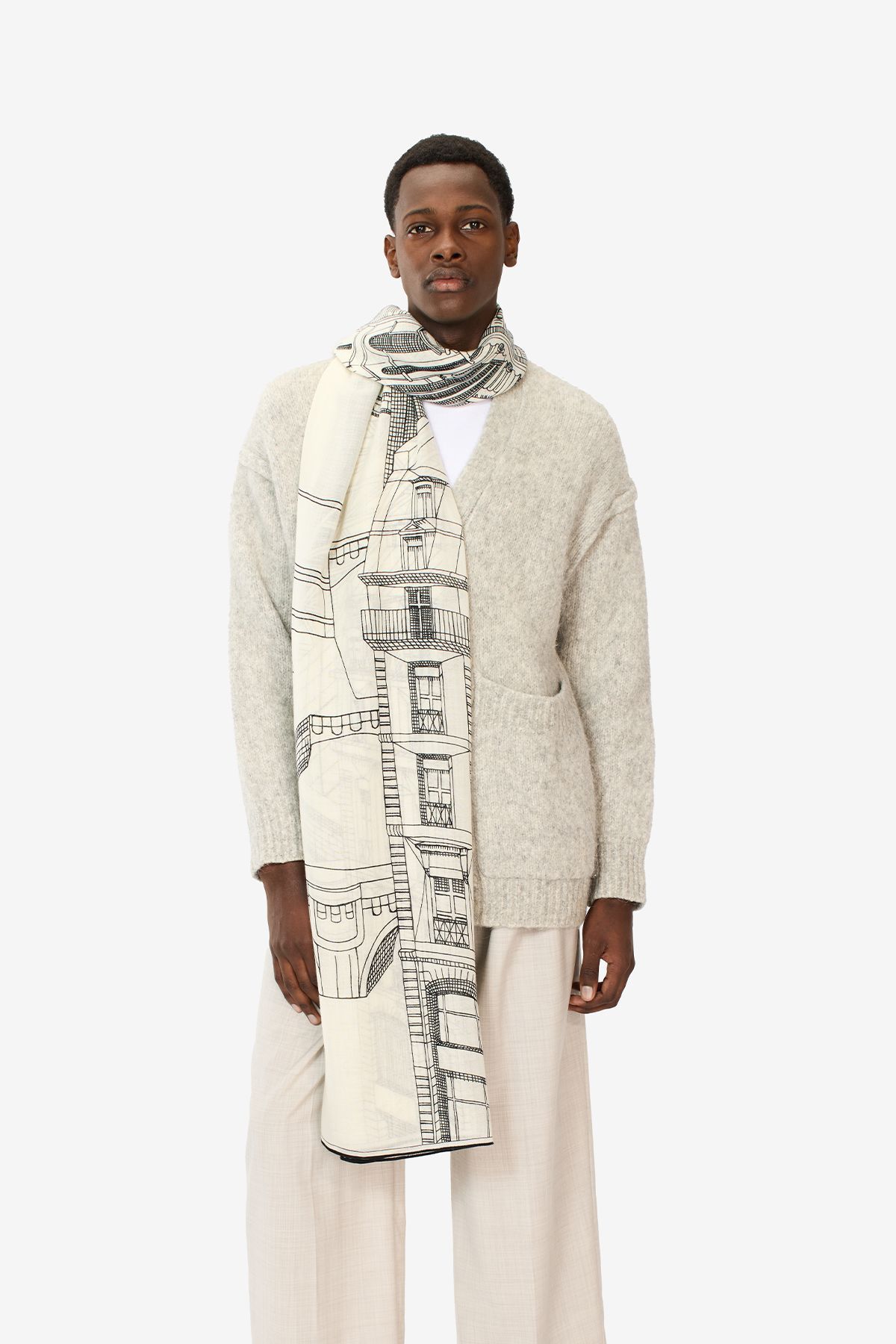 Scarf 100 - Paris - White