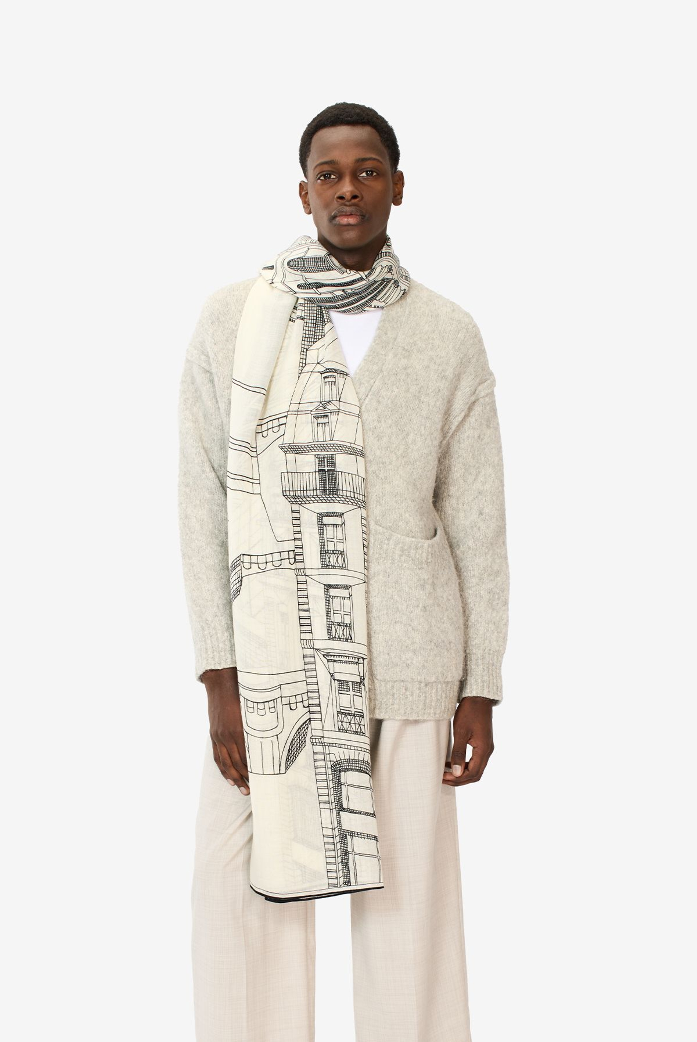 Scarf 100 - Paris - White
