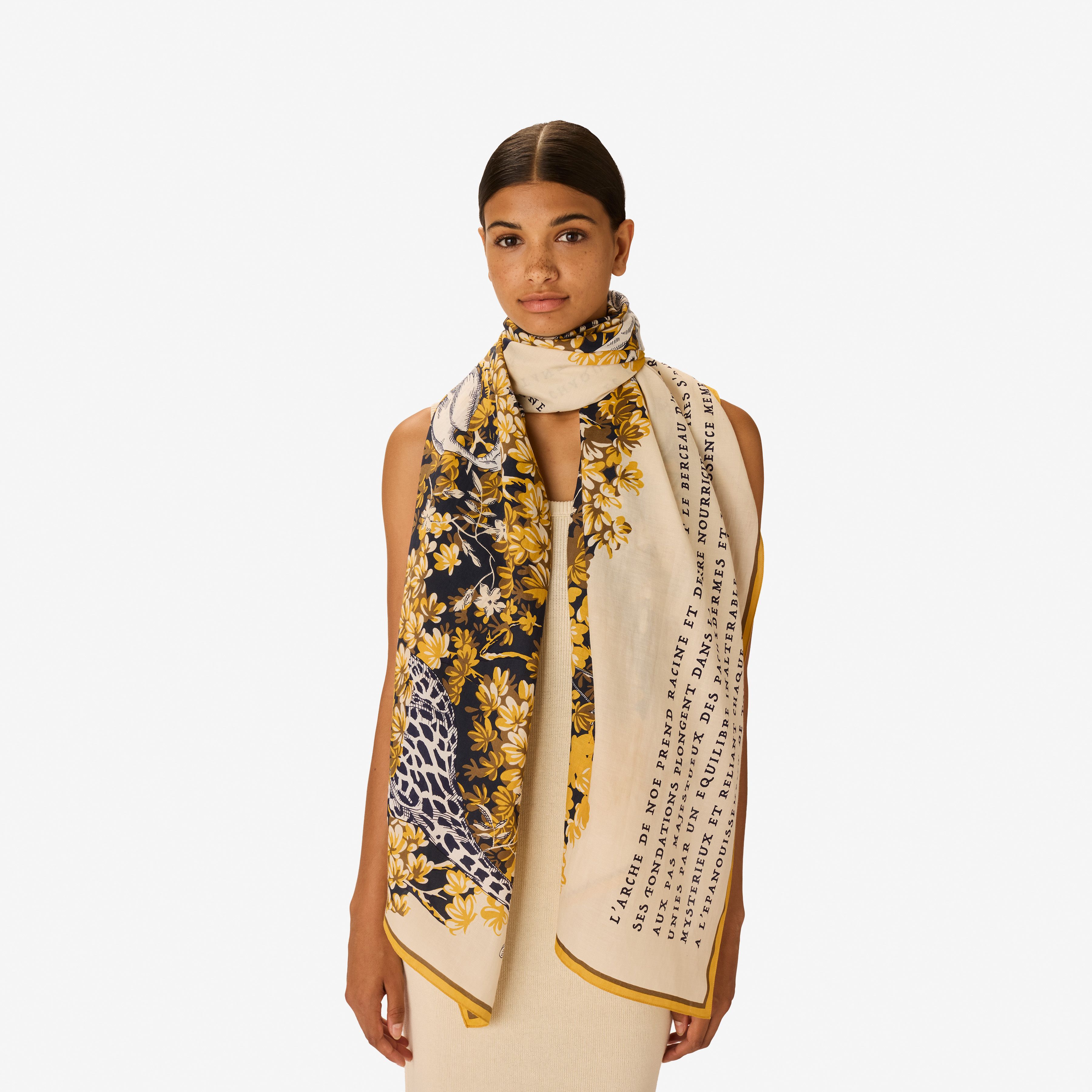 Scarf 100 - Bestiaire - white