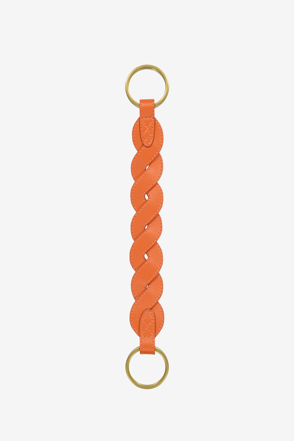 Leather Handle - Braid - Orange