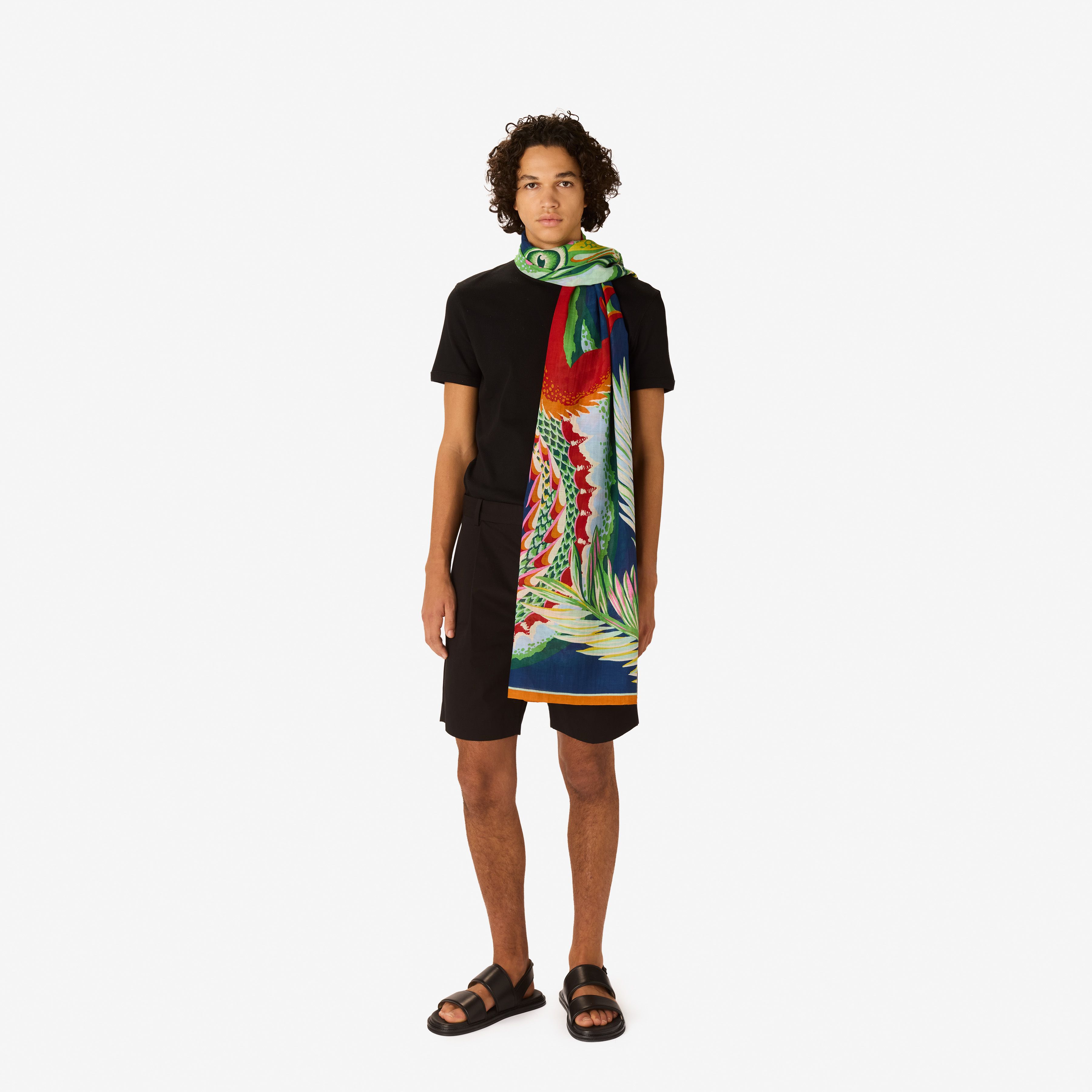 Scarf 100 - Croco - Duck Blue