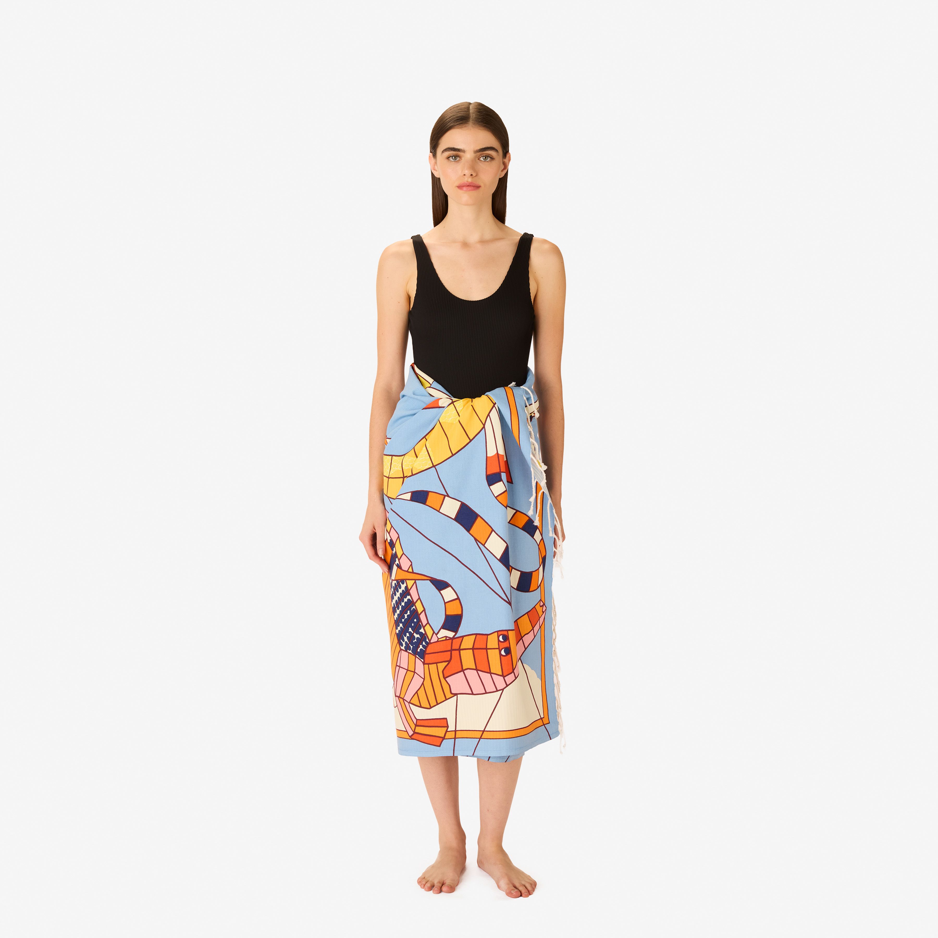 Fouta Towel 100 - Cerfs Volants - Orange