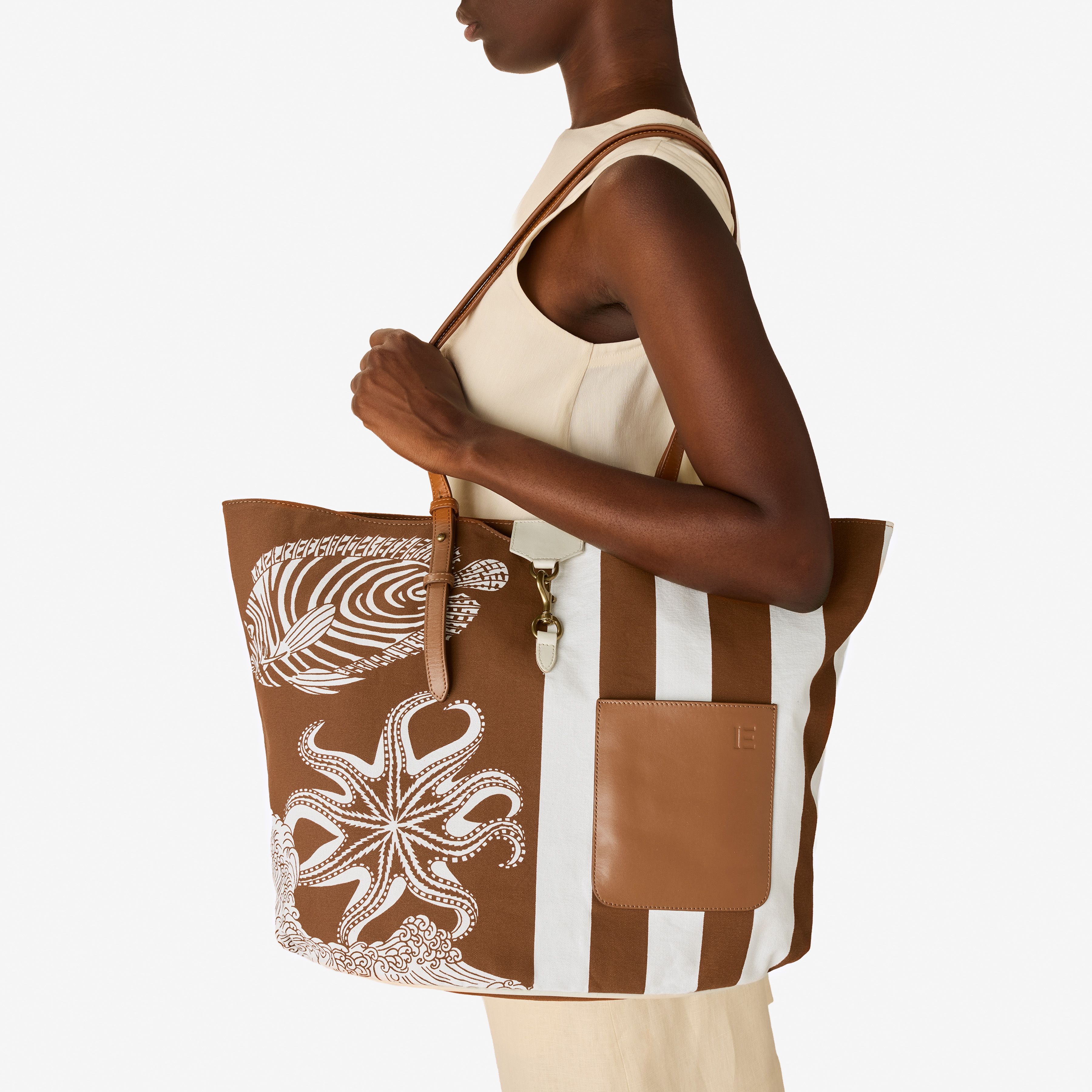 Soft Shopping Bag - Poseidon - Brown