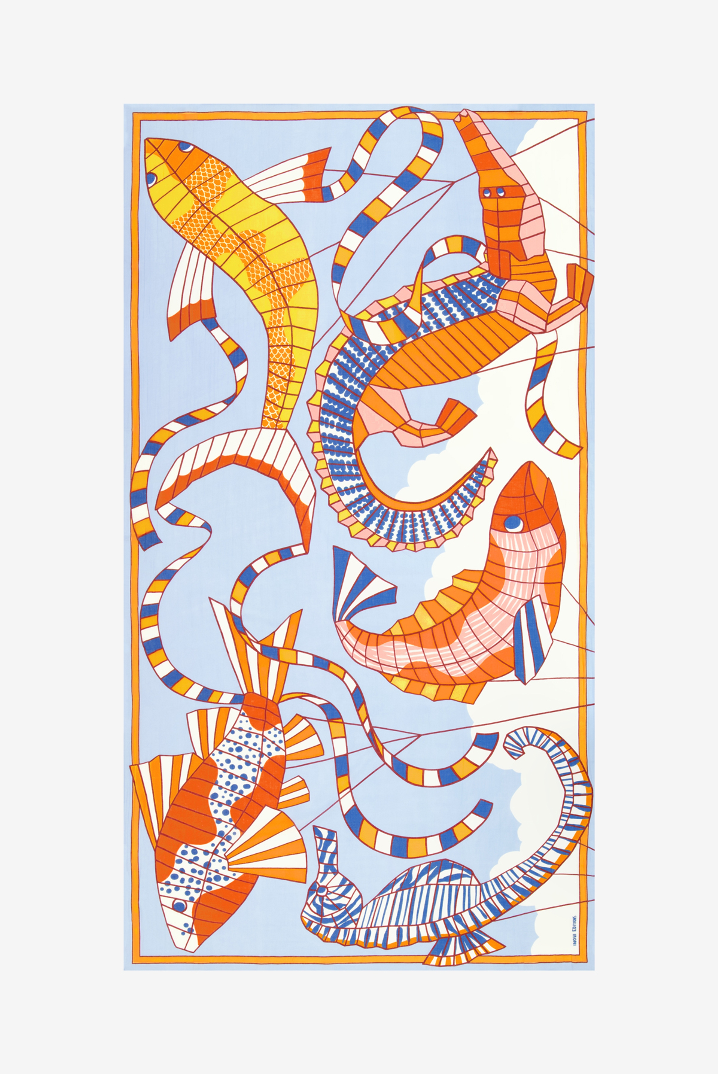 Scarf 100 - Cerfs Volants - Orange